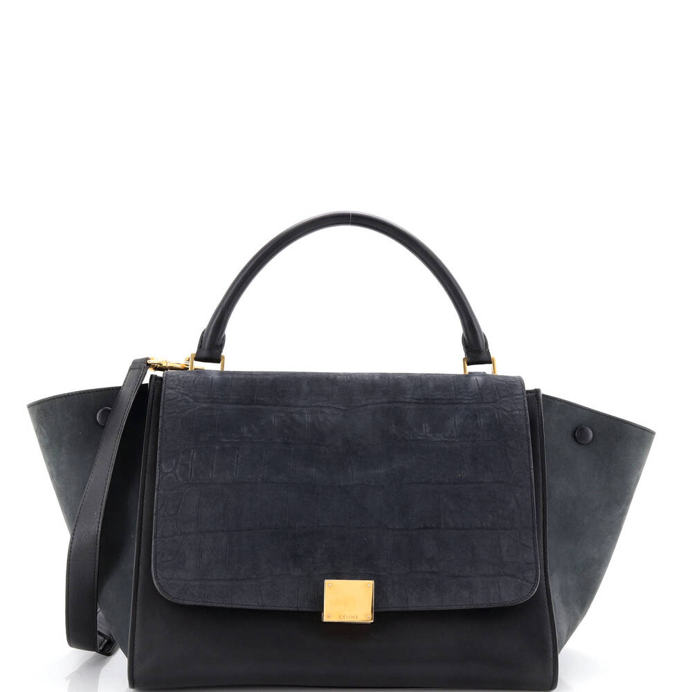 Celine Trapeze Bag Crocodile Embossed #241122C69B